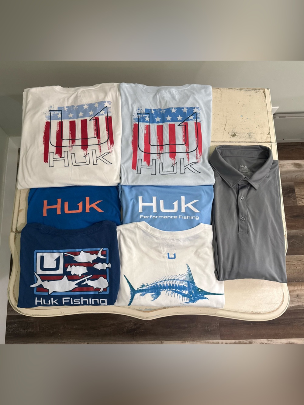 Huk Men’s T-shirt/Polo Lot (7) - 3XL